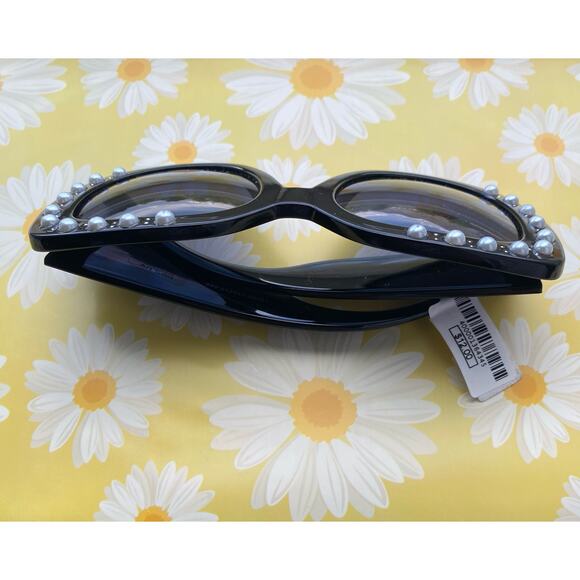 Charming Charlie Black sunglasses with Pearl accents - Picture 3 of 6